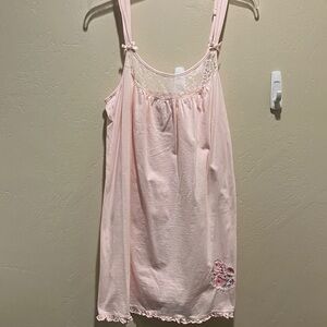 EUC Secret Treasures Light Pink Cotton Sleepwear Gown 8/10 Lightly Worn